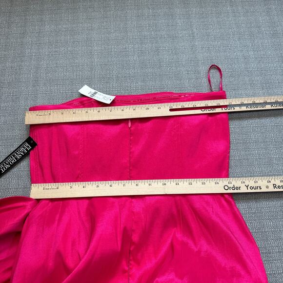 Event Strapless Dress size Large Bright Pink Y2K Party Formal Cocktail New - Picture 7 of 9